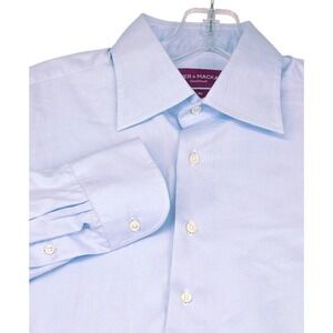 SPIER MACKAY Men's 15 33 Light Blue Slim Fit Dress Shirt Handmade